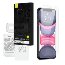 Baseus Tempered glass Baseus Crystal HD 0.3 mm for iPhone 11/XR with cleaning kit (2pcs) mobiltelefon kellék