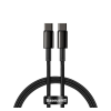 Baseus TUNGSTEN GOLD adatkábel és töltő (Type-C - Type-C, 100W, PD gyorstöltés támogatás, 100cm, törésgátló) FEKETE Honor Pad X9 , Samsung Galaxy A34 5G (SM-A346), Lenovo Tab P11 Gen2 (TB3