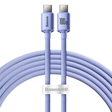 Baseus USB-C-kábel a USB-C Baseus Crystal Shine, 100W, 1.2m (ibolya) kábel és adapter