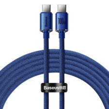 Baseus USB-C-kábel a USB-C Baseus Crystal Shine, 100W, 2m (kék) kábel és adapter