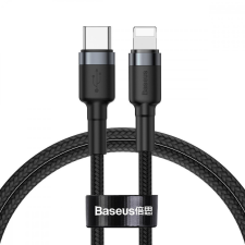 Baseus USB-C-Lightning PD Baseus Cafule kábel, 18 W, 1 m (fekete/szürke) kábel és adapter