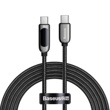 Baseus USB-C – USB-C kábel kijelzővel 100W 2m fekete (CATSK-C01) kábel és adapter