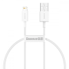 Baseus USB-kábel a Lightning Baseus Superior sorozathoz, 2,4A, 0,25 m (fehér)