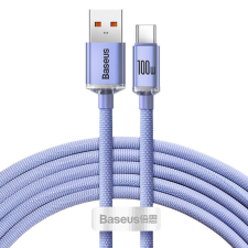 Baseus USB-kábel a USB-C Baseus Crystal Shine, 5A, 1.2m (ibolya) kábel és adapter