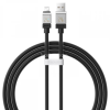 Baseus USB töltő- és adatkábel, Lightning, 100 cm, 2400 mA, törésgátlóval, gyorstöltés, Baseus Coolplay, CAKW000401, fekete