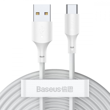 Baseus USB-USB-C kábel Baseus Simple Wisdom, 40W, 5A, 1,5m (fehér) 2db. kábel és adapter