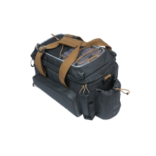 BASIL csomagtartó táska Miles Trunkbag XL Pro, Universal Bridge System, fekete szürke kerékpáros kerékpár és kerékpáros felszerelés