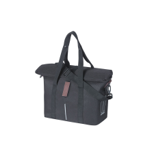 BASIL egyoldalas táska City Handbag 3in1 KF-Hook ON-MIK ready, fekete kerékpáros kerékpár és kerékpáros felszerelés