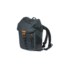 BASIL egyoldalas táska és hátizsák Miles Tarpaulin Daypack, Hook ON, fekete narancs kerékpáros kerékpár és kerékpáros felszerelés