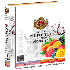 Basilur White Tea Book Assorted 32 × 1,5 g, fémdobozban tea