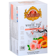 Basilur White Tea Peach Rose přebal 20 × 1,5 g tea