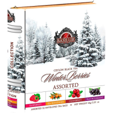 Basilur Winter Berries Book Assortedt 32 × 2 g, fém dobozban tea