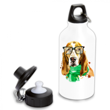 Basset Hound vízfestmény - Fehér Bögre kulacs, kulacstartó