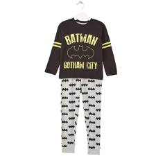 Batman hosszú pizsama, fekete/szürke, 152 cm, 12 év gyerek hálóing, pizsama
