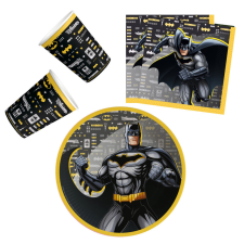 Batman party szett 32 db-os 23 cm-es tányérral party kellék