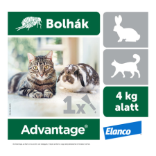 Bayer Advantage 40 spot on nyulaknak és macskáknak (4 kg-ig) 0.4 ml élősködő elleni készítmény macskáknak