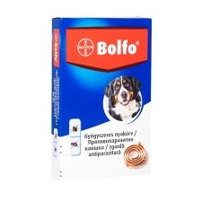 Bayer Bolfo bolhanyakörv, nagy, 70 cm nyakörv, póráz, hám kutyáknak