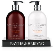 Baylis-Harding BAYLIS & HARDING Sada péče o ruce 2 ks - Černý pepř & Ženšen 600 ml kozmetikai ajándékcsomag