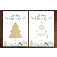 BB design Karácsonyi bababejelentő képeslap - Nagyszülők lesztek - kaparós sorsjegy hatású képeslap képeslap