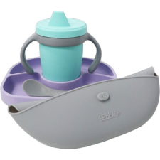 Bblüv Set szilikon etetési szett - Violet babaétkészlet