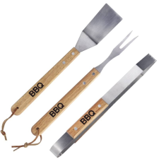 BBQ fanyelű grillkészlet 3 darabos sütés és főzés