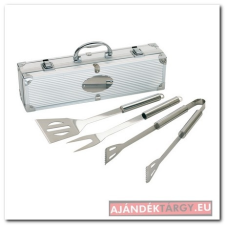 BBQ készlet aluminíum táskában kerti sütés és főzés