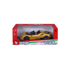 BBurago 1:18 Ferrari SF90 Spider sárga autópálya és játékautó
