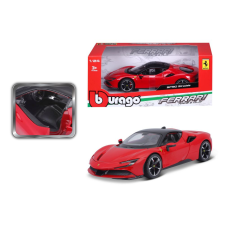 BBurago 1:24 Ferrari TOP SF90 Stradale piros autópálya és játékautó