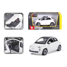 BBurago 1:24 Fiat 500 (2007) fehér autópálya és játékautó