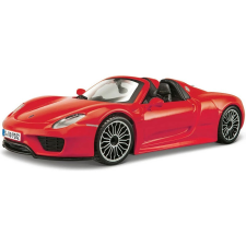  Bburago 1:24 Porsche 918 Spyder piros autópálya és játékautó