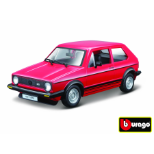 Bburago 1:24 Volkswagen Golf MK1 GTI piros modellautó autópálya és játékautó