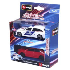  Bburago 1/43 - Audi A6 rendőrautó és üldözöttje (Subaru Impreza) autópálya és játékautó