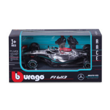 BBurago 1/43 versenyautó - MB F1 W13 E Performance autópálya és játékautó