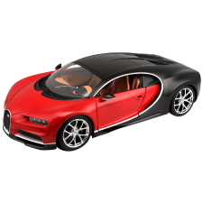 BBurago Bugatti Chiron 1:18 - piros autópálya és játékautó