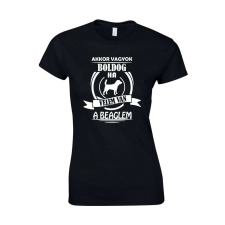 Beagle női póló - egyedi mintás, 12 szín, S-2XL női póló