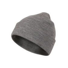 Beanie sapka unisex sötétszürke melírozott uni férfi sapka