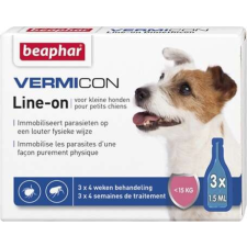 Beaphar Vermicon Dog Line-on Spot-on (3 x 1,5 ml) (S: 0-15 kg) élősködő elleni készítmény kutyáknak