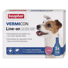  Beaphar Vermicon Line On Spot On kutyáknak (15kg alatt) 3×1,5ml élősködő elleni készítmény kutyáknak