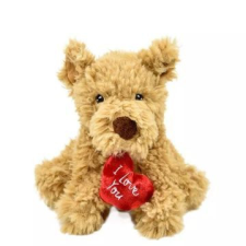 Bear Impex Keeleco: ülő kutya plüssfigura szívvel - 18 cm plüssfigura