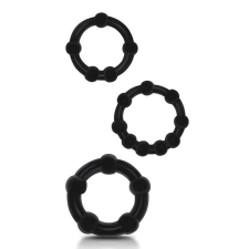 Beast Rings 3 db mini puha péniszgyűrű gyöngysor készlet Fekete péniszgyűrű