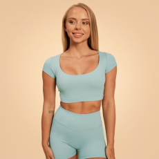 BeastPink Sense Cropped póló Storm Blue S