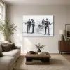  Beatles színpadi fekete-fehér koncertfotó vászonkép