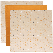 Bébé-jou Muszlin pelenka 70x70 cm szett 3 db Steppe mosható pelenka