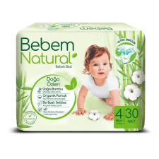 Bebem Natural pelenka bambuszrosttal 4 maxi (7-14kg) 30db mosható pelenka