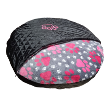  BEBÚJOS FEKHELY SZÜRKE/PINK ÁTMÉRŐ 60CM szállítóbox, fekhely kutyáknak