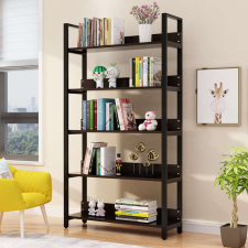 BeComfort Könyvespolc 5 polcos 100x30x182cm fekete PG04-6 bútor