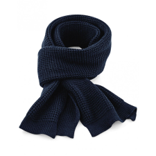 Beechfield Uniszex sál Beechfield Classic Waffle Knit Scarf Egy méret, Fekete női sál, kendő