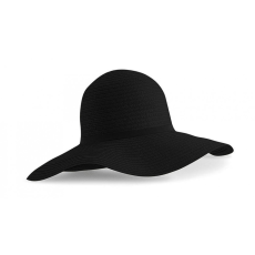 Beechfield Uniszex sapka Beechfield MarBella Canvas Wide-Brimmed Sun Hat Egy méret, Fekete
