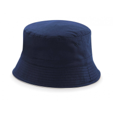 Beechfield Uniszex sapka Beechfield Reversible Bucket Hat L/XL, Sötétkék (navy)/Fehér női sapka