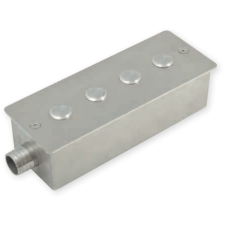  Beépítő inox doboz 4 piezo kapcsolóhoz medence kiegészítő